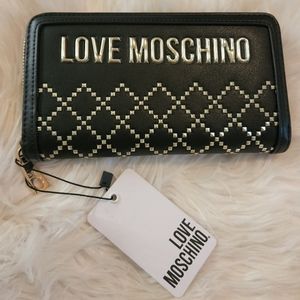 LOVE MOSCHINO PORTAFOGLI PU NERO CLUTCH LONG WALLET BLACK